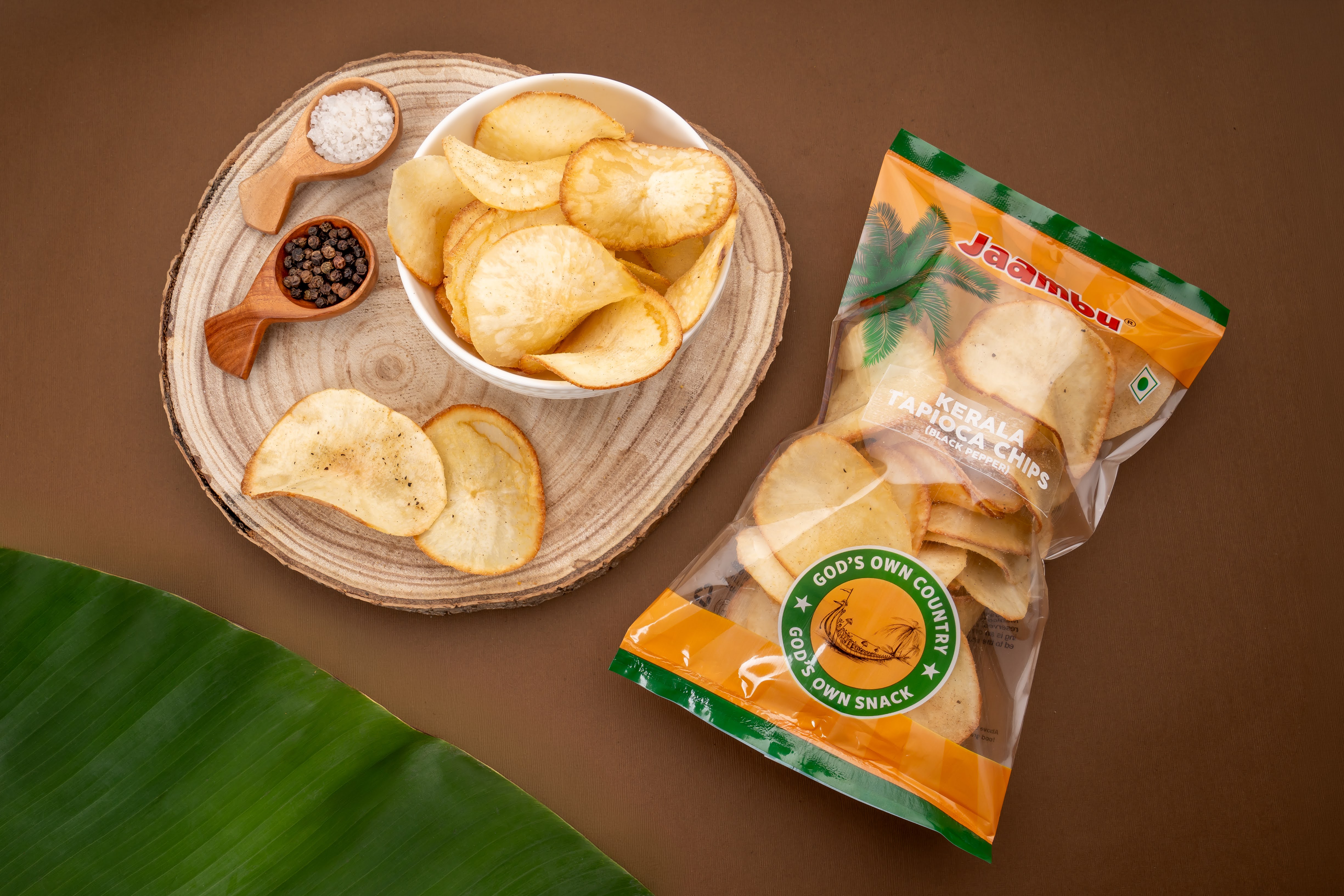 Jaambu Kerala snacks on the shelf